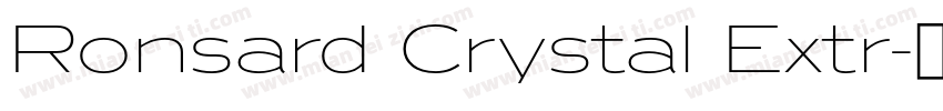 Ronsard Crystal Extr字体转换